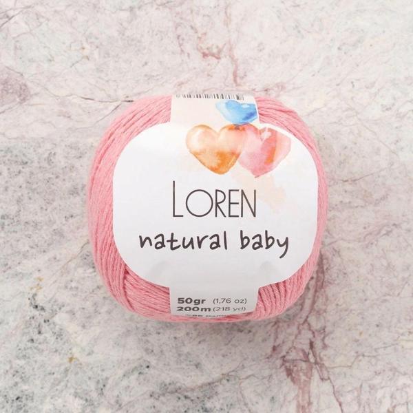Loren Natural Baby Pembe El Örgü İpi - R103 - 33931 - Image 1