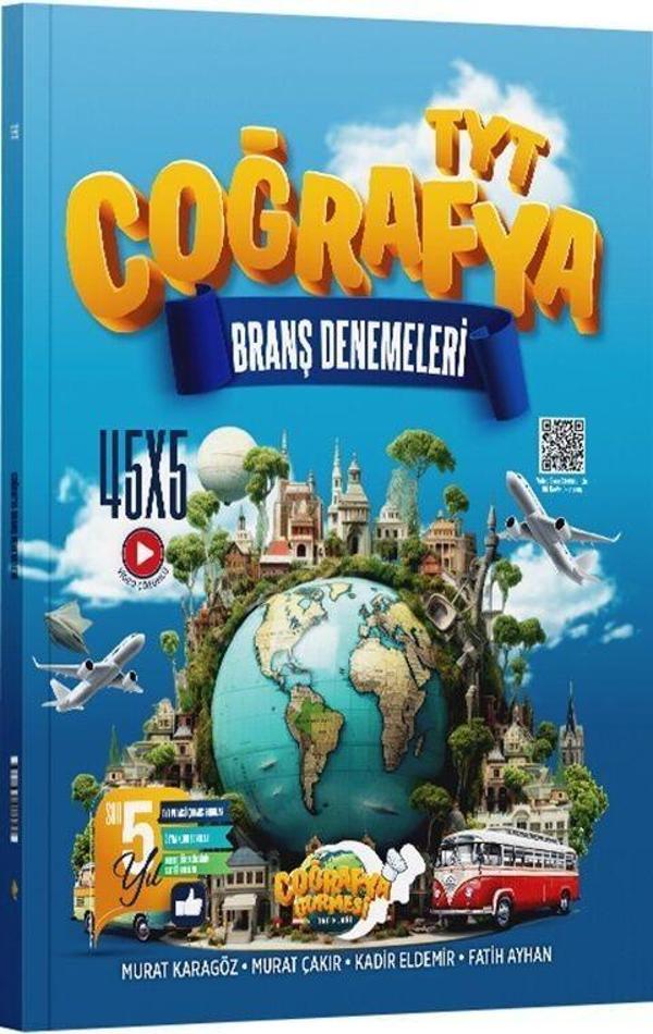 TYT Coğrafya 45 x 5 Branş Denemeleri Coğrafya Gurmesi Yayınları - Coğrafya Gürmesi - Image 1