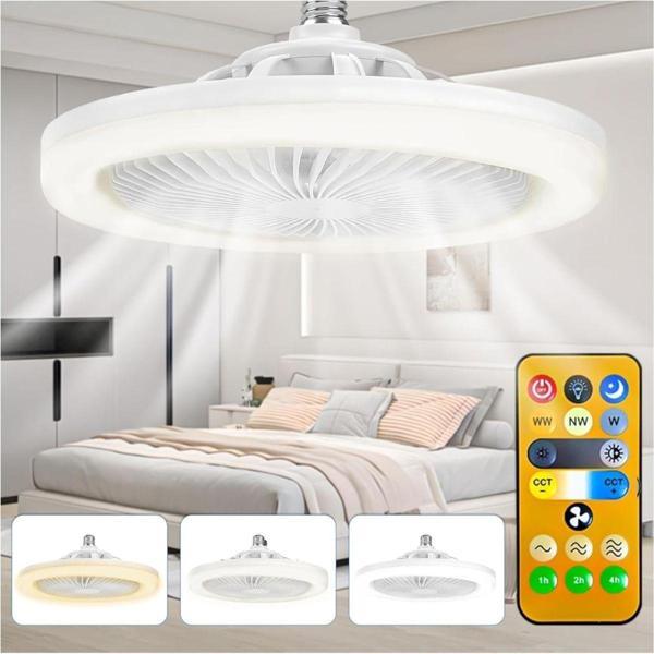 BUFFER®E27 Duylu 3 Farklı Işık Modlu ve 3 Seviye Fan Güçlü Uzaktan Kumandalı, Sessiz Kullanımlı, Kol - Image 1
