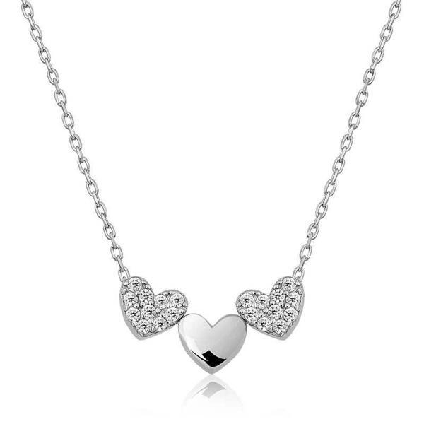 Supertrend ​gümüş Üç Kalp Kolye - Image 1