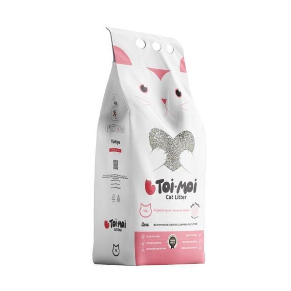 Toi Moi Bebek Pudralı İnce Taneli Topaklanan Bentonit Kedi Kumu 10 kg - Image 1