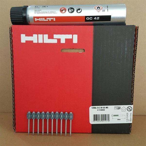 Hilti Gx 3 Gazlı Tabanca Çivisi 2.7 mm 1200 Adet GC 42 Gaz Tüpü Dahil - Image 1
