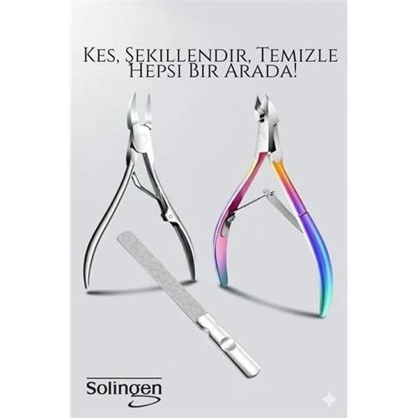 BFS  3’lü Paslanmaz Manikür Seti – Tırnak Makası, Et Pens, Kavisli Makas | Evde Profesyonel Bakım - Image 1