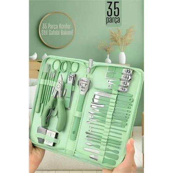 BFS  35 Parçalı Profesyonel Manikür Pedikür Seti – Bakım Çantası | Evde Profesyonel Tırnak Bakımı - Image 1