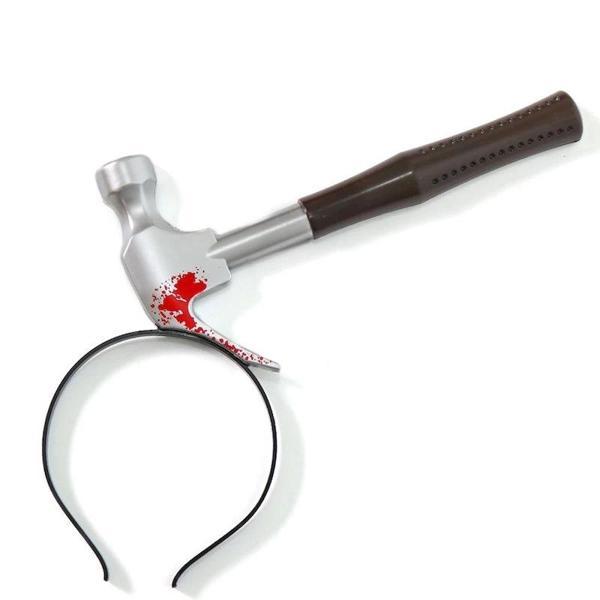 BFS   Kafaya Saplanmış Kahverengi Saplı Çekiç Şaka Tacı - Image 1