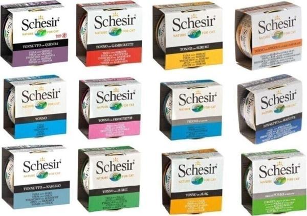 Schesir Karışık Konserve Yetişkin Kedi Maması 12 X 85 G - Image 1