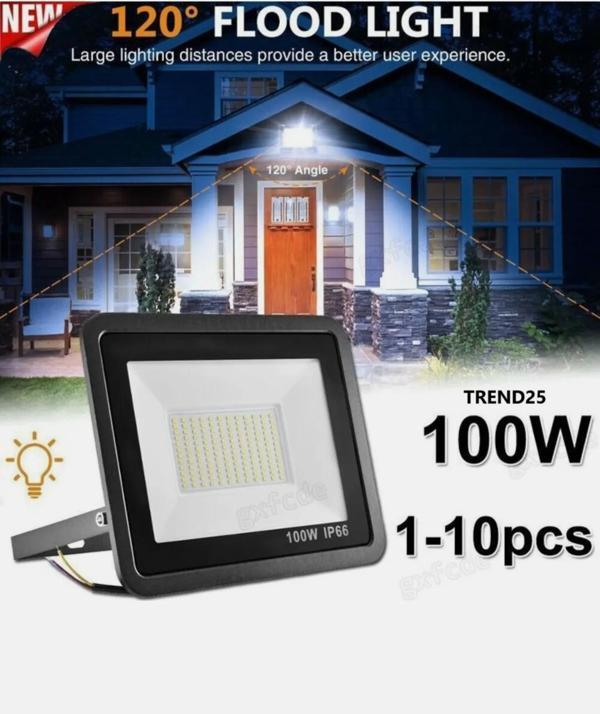 Siyah Slim Kasa Beyaz Led Işıklı Projektör -100 W - Image 1