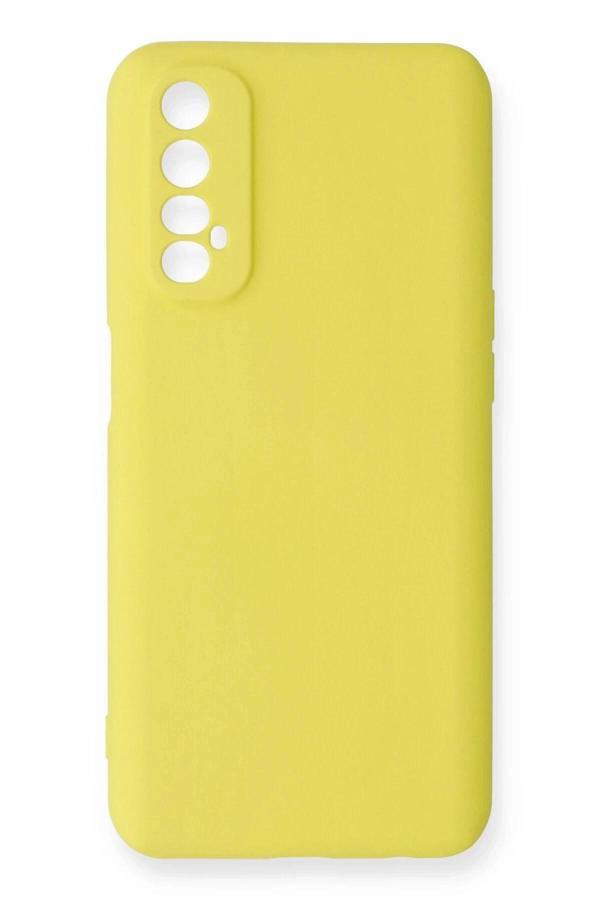 Realme 7 Kılıf Nano içi Kadife Silikon - Sarı-(5796) - Image 1