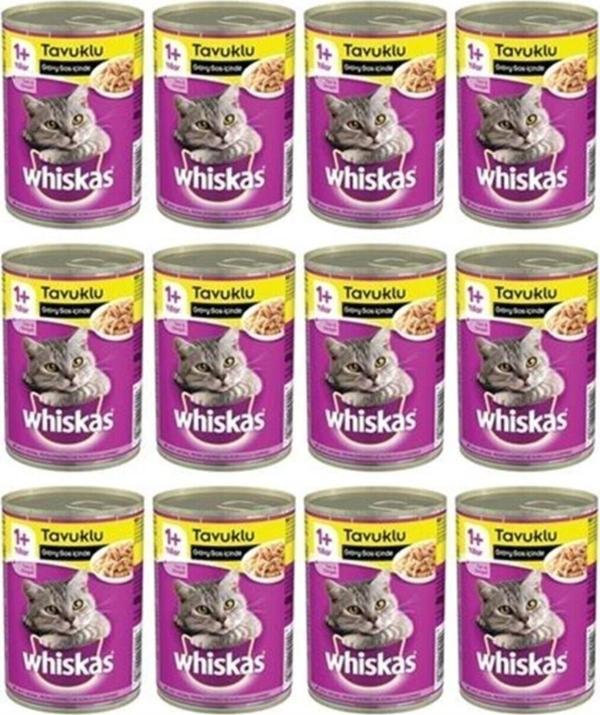 Whiskas Tavuklu Konserve Kedi Maması 400 Gr 24 Adet - Image 1
