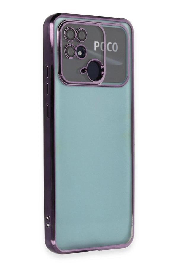 Xiaomi Redmi 10C Kılıf Lensli Silikon - Mor-(5796) - Image 1