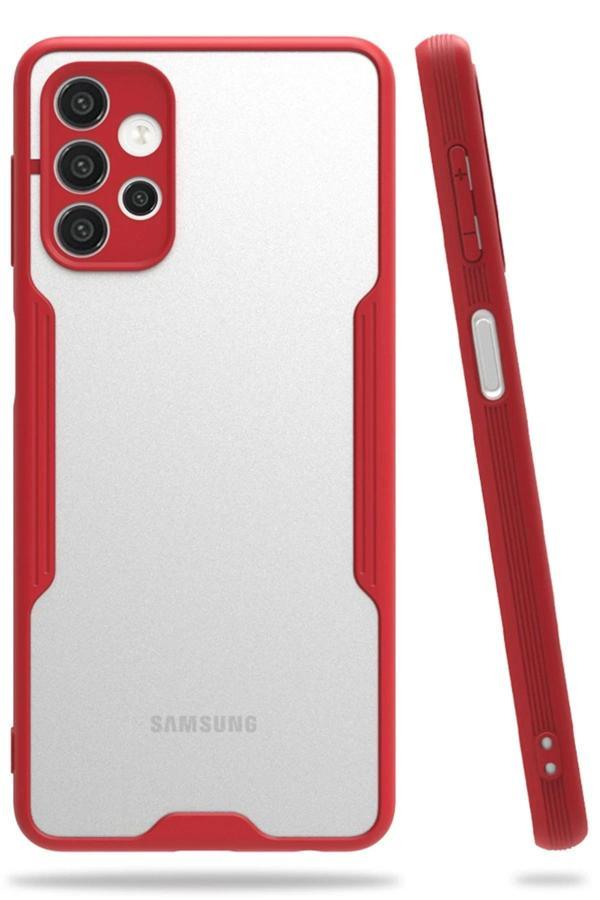 Samsung Galaxy A72 Kılıf Platin Silikon - Kırmızı-(5796) - Image 1