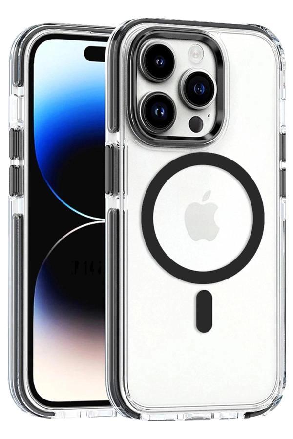 iPhone 15 Pro Max Bella Magsafe Kapak - Siyah-(5796) - Image 1