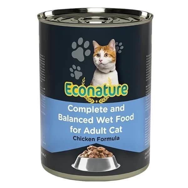 Econature Adult Tavuklu Yetişkin Konserve Kedi Maması 400 Gr - Image 1