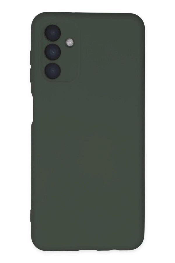 Samsung Galaxy A04S Kılıf Nano içi Kadife Silikon - Koyu Yeşil-(5796) - Image 1