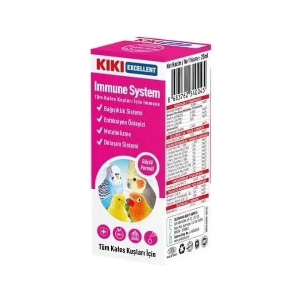 Kiki Excellent Immune System Kuşlar için Bağışıklık Güçlendirici Sıvı Damla 25 Ml - Image 1