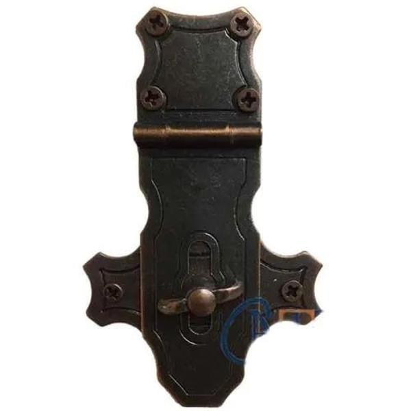 Dekoratif Anahtarlı Sandık Askısı - 40x65mm, Oksit, 1 Adet - Image 1