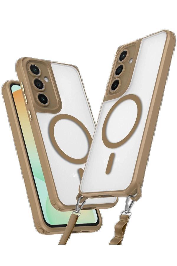 Samsung Galaxy S25 Kılıf Enka Magsafe Silikon Kılıf - Desert-(5796) - Image 1