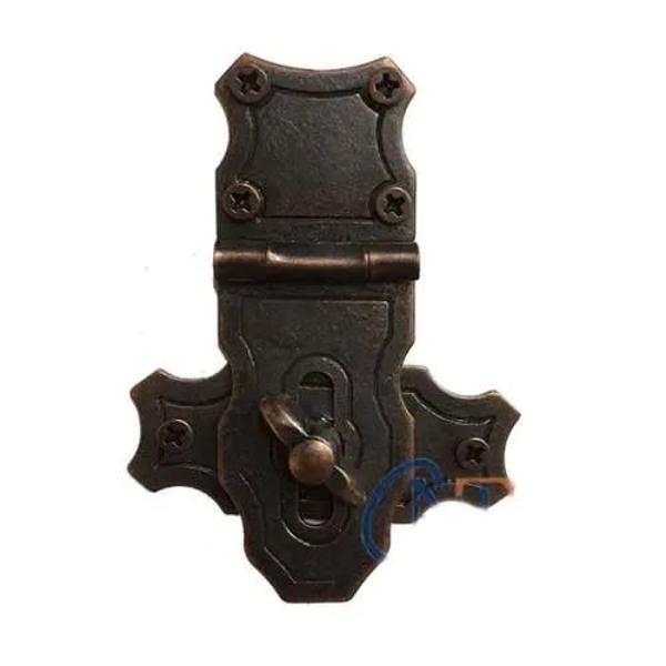 Dekoratif Anahtarlı Sandık Askısı - 40x55mm, Oksit, 100 Adet - Image 1