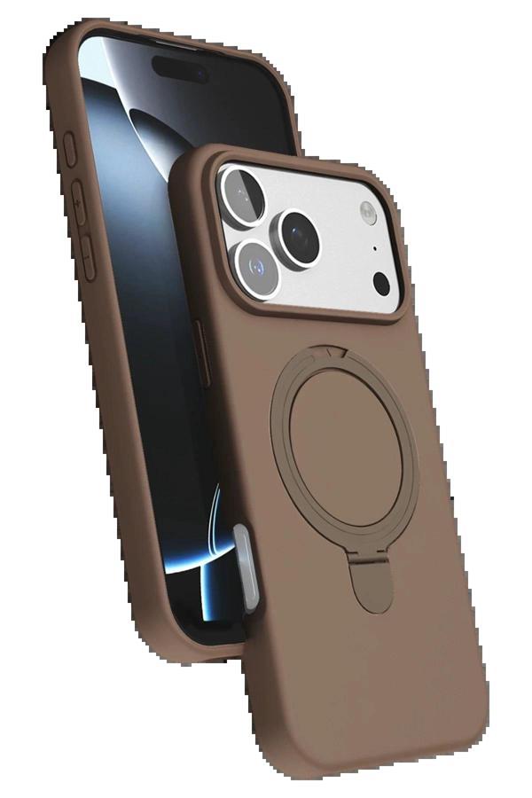 Apple iPhone 17 Pro Max Regal Magsafe Standlı Kapak - Çöl Titanyum-(5796) - Image 1