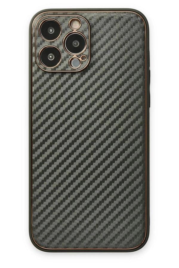 iPhone 13 Pro Kılıf Coco Karbon Silikon - Füme-(5796) - Image 1