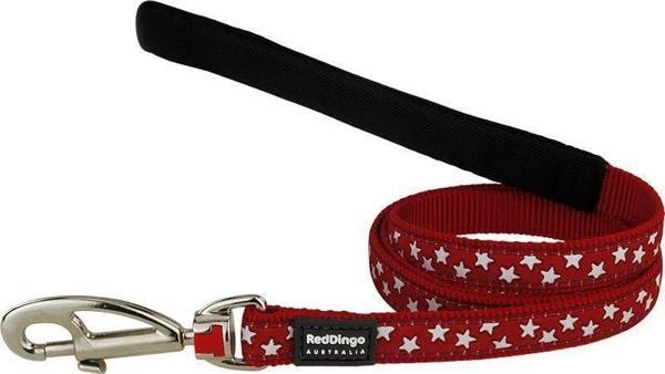 Reddingo Kırmızı Üzerine Beyaz Yıldızlı Köpek Uzatma S 15mm /1.2M - Image 1