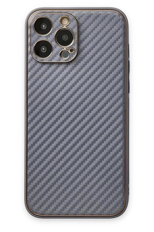 iPhone 13 Pro Kılıf Coco Karbon Silikon - Gri-(5796) - Image 1