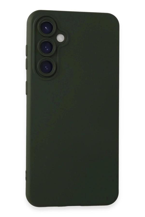 Samsung Galaxy S23 FE Kılıf Nano içi Kadife Silikon - Koyu Yeşil-(5796) - Image 1