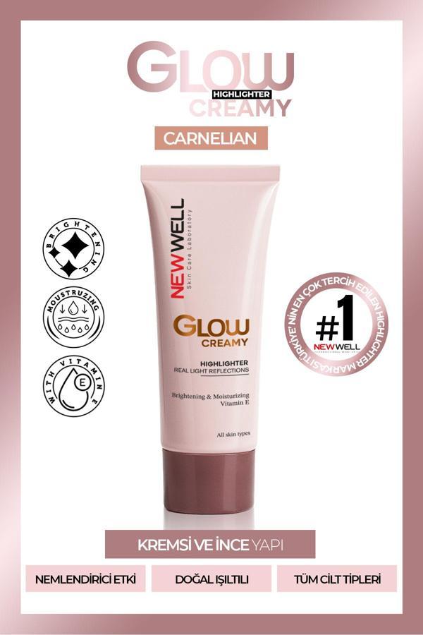 Glow Creamy Highlighter Doğal Işıltılı Krem Aydınlatıcı 30 ML Carnelian 03 - Image 1