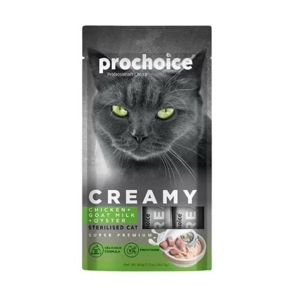 Prochoice Creamy Tavuklu ve İstiridyeli Sıvı Kedi Ödül Maması 15 Gr 4 Adet - Image 1