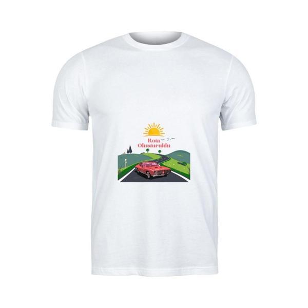 Rota Oluşturuldu Baskılı Tişört – Eğlenceli ve Mizahi Tasarım Tişört - Image 1