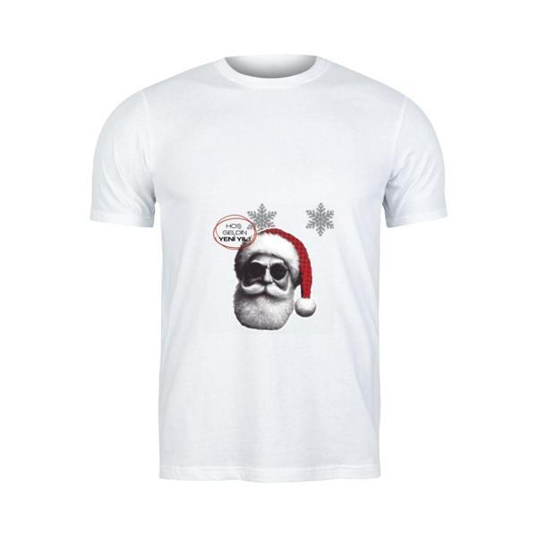 Hoş Geldin Yeni Yıl Tasarımlı Tişört – Yılbaşı Temalı Kişiye Özel Hediye Tişört - Image 1