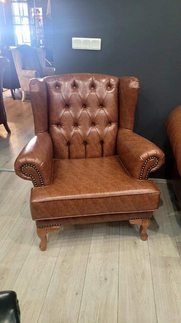 3A MOBİLYA BASTON CHESTERFİELD TAKIMI 3+1+1+PUF - Image 1