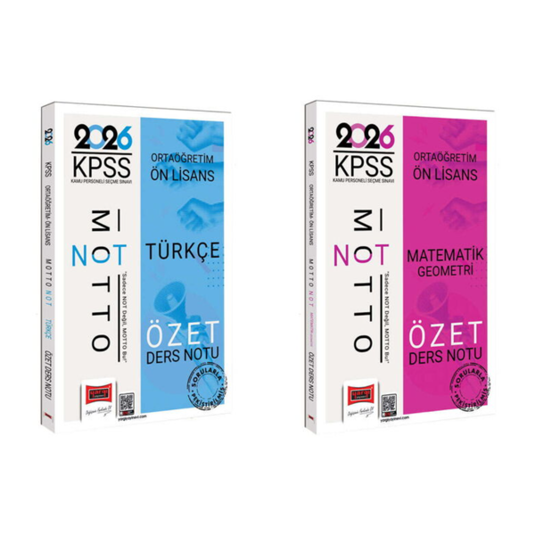 Yargı 2026 KPSS Ortaöğretim Ön Lisans Motto Serisi Genele Yetenek Özet Ders Notu Seti Yargı Yayınlar - Bi bigelio - Image 1