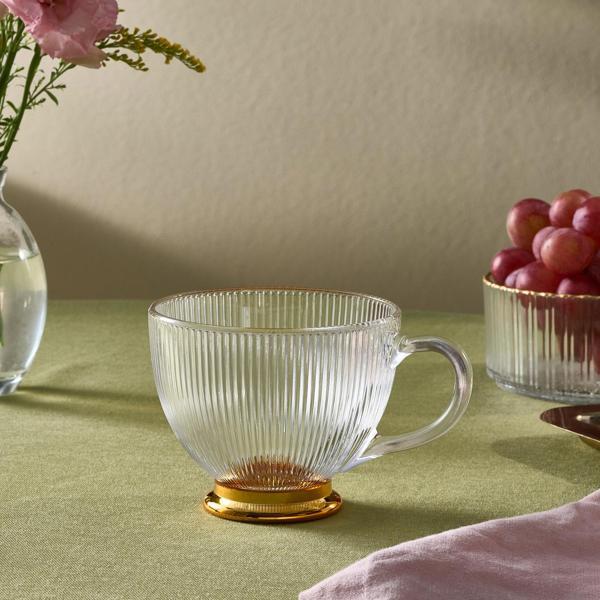 Karaca Esin Çizgili Cam Mug 420 ml - Image 1