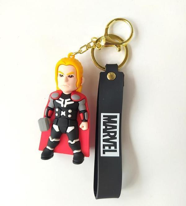 Anahtarlık Avengers Marvel Thor Silikon Anahtarlık Çanta Süsü Karakter Figür Oyuncak Aksesuar  - Image 1