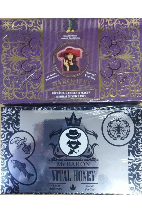 Baroness Ballı Bitkisel Macun Mr. Baron Ve Baroness Stick X 2 Adet ( 1 Kadın - 1 Erkek ) - Image 1