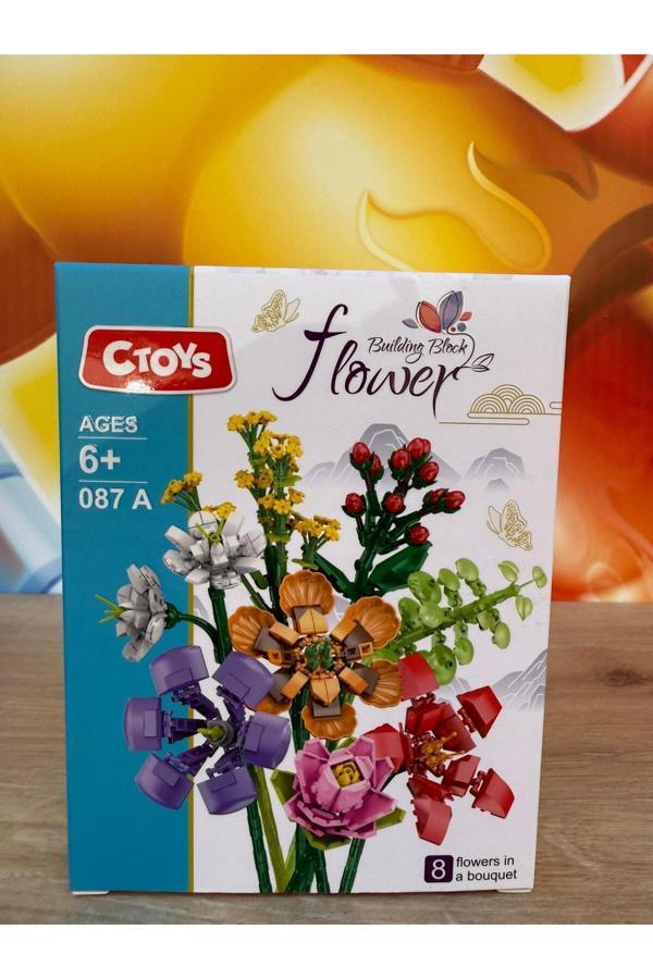 Scn Toys Dekoratif Çiçek Yapım Seti Legosu - Koleksiyonluk Yapboz Blok Çiçek Yapım Set Tek Süpriz Çiçek - Image 1