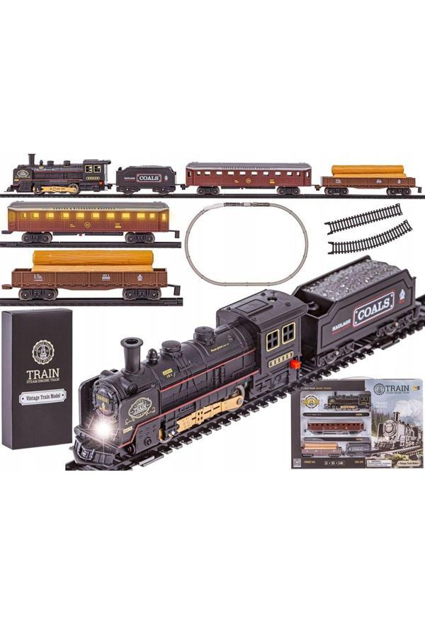 Scn Toys Oyuncak 18 Parça Sesli Ve Işıklı Tren Seti 103Cm Büyük Boy Lokomotifli Vagonlu Tren Seti - Image 1