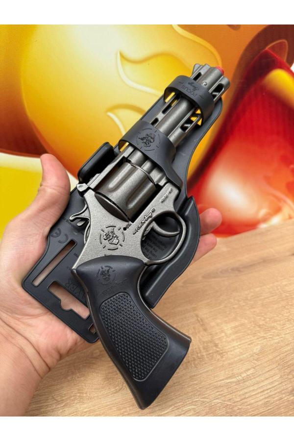 Scn Toys Kapsül Patlatan Metal Tabanca Füme Revolver Silah 25 Cm Kapsüllü Mantar Tabancası - Image 1
