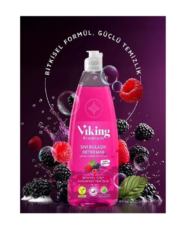VİKİNG PREMİUM SIVI BULAŞIK DETERJANI ORMAN MEYVELERİ 750 ML - Image 1