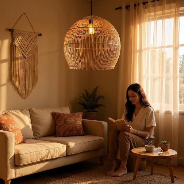 Balon Rattan Avize - Image 1