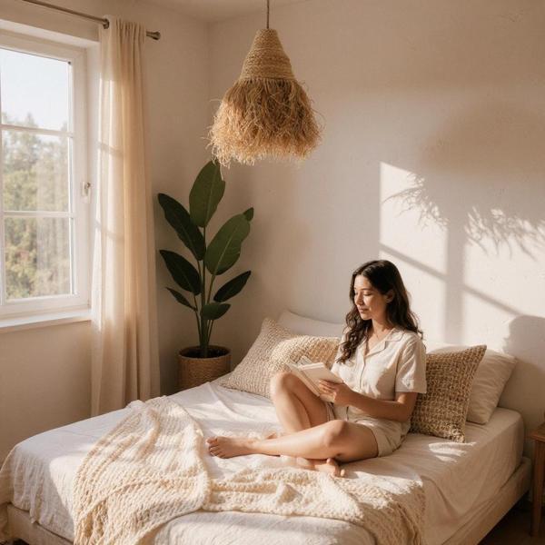 Rafya Yaz Güneşi Sarkıt Avize - Image 1