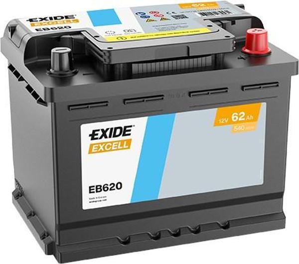 Exide EB620 12V 62Ah 540A Standart Akü ( Üretim Tarihi:2025 ) - Image 1