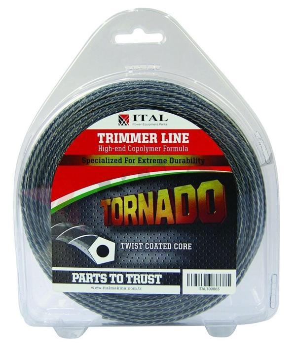 İtal Tırpan Misinası Tornado 3.3mm 45 Mt Burgulu Gri - Image 1