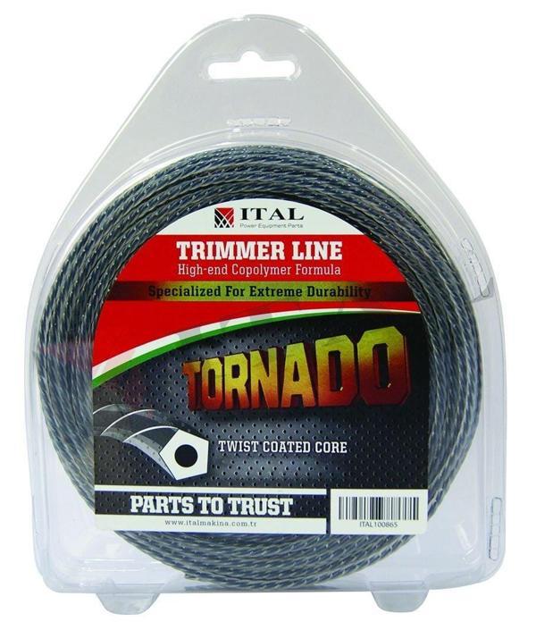 İtal Tırpan Misinası Tornado 3.5mm 39 Mt Burgulu Gri - Image 1