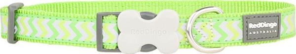 Reddingo Reflektörlü Ziggy Desenli Lime Boyun Tasması L 25mm /41-63 cm - Image 1