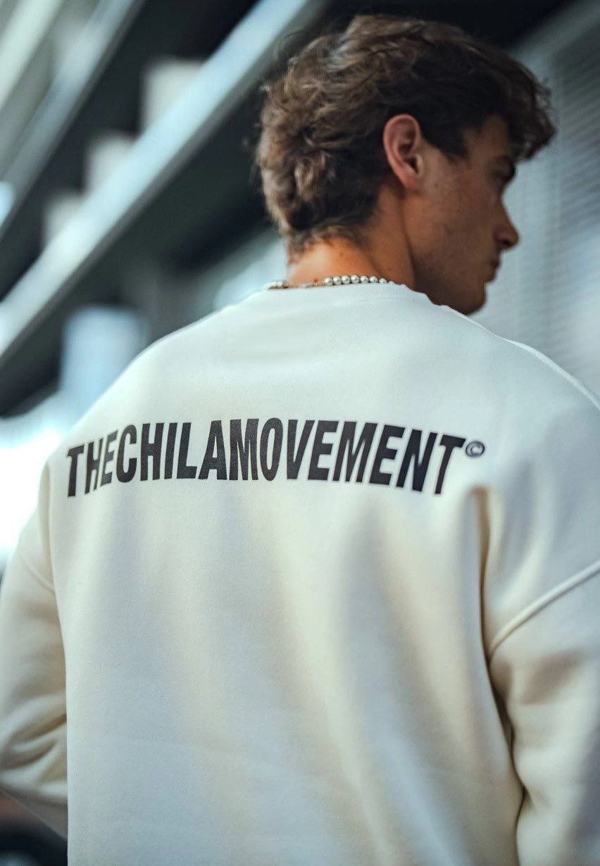 VF-Kışlık Bisiklet Yaka Oversize Baskılı SweatShirt - Beyaz - - Image 1