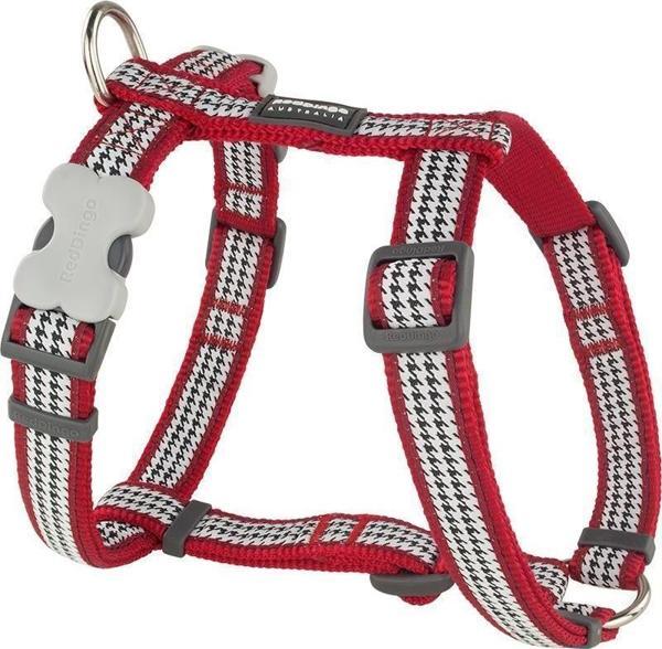 Reddingo Fang It Desenli Kırmızı Köpek Göğüs Tasması L /25mm - Image 1