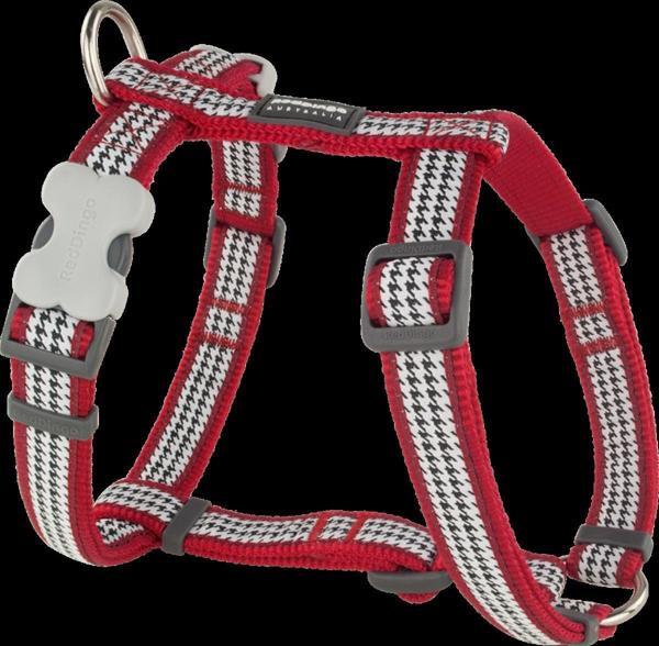 Reddingo Fang It Desenli Kırmızı Köpek Göğüs Tasması M /20mm - Image 1