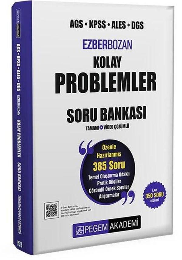 AGS - KPSS - ALES - DGS Ezberbozan Kolay Problemler Tamamı Video Çözümlü Soru Bankası - Pegem Akademi Yayıncılık - Image 1